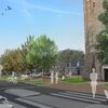 Kerkplein Olst - ontwerpschets A in 3D