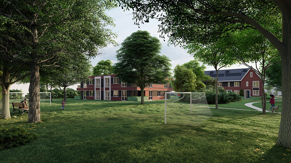 Sfeerimpressie appartementencomplex - Hoogeslag