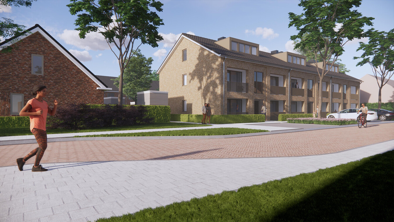 Sfeerimpressie portiekwoningen Wijhes Groene Hart - DLH